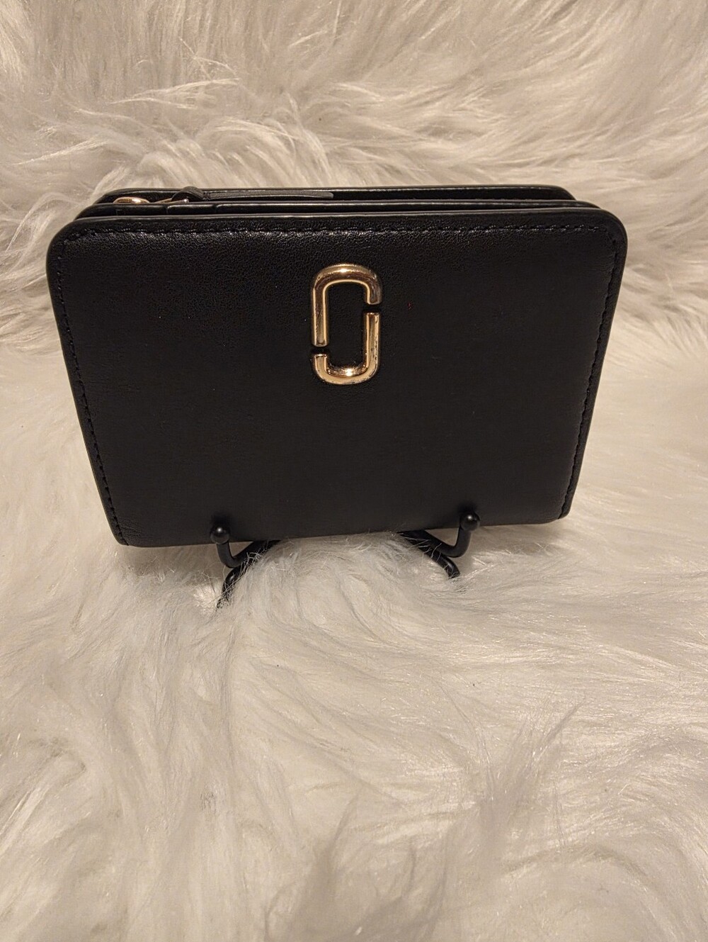 Marc Jacobs 2pcs Mini Grind Bag & Wallet. Black Beaded Pom Pom 3 Way Bag. EUC - Picture 12 of 17